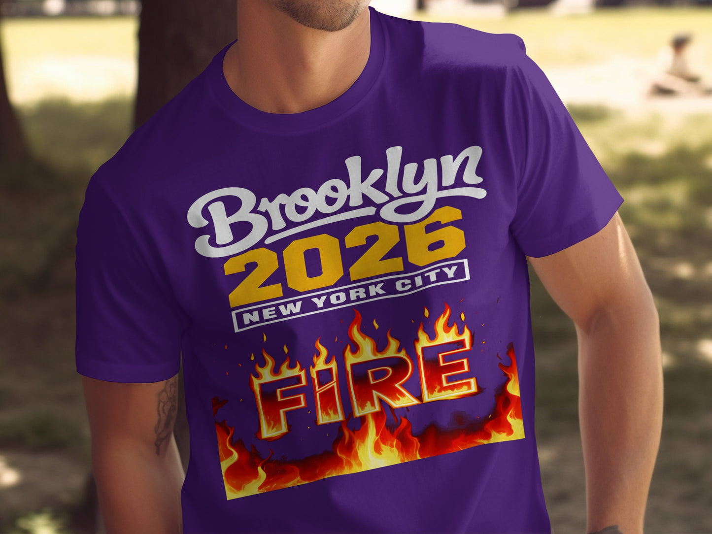 Brooklyn 2026 New York City Fire Graphic T-Shirt