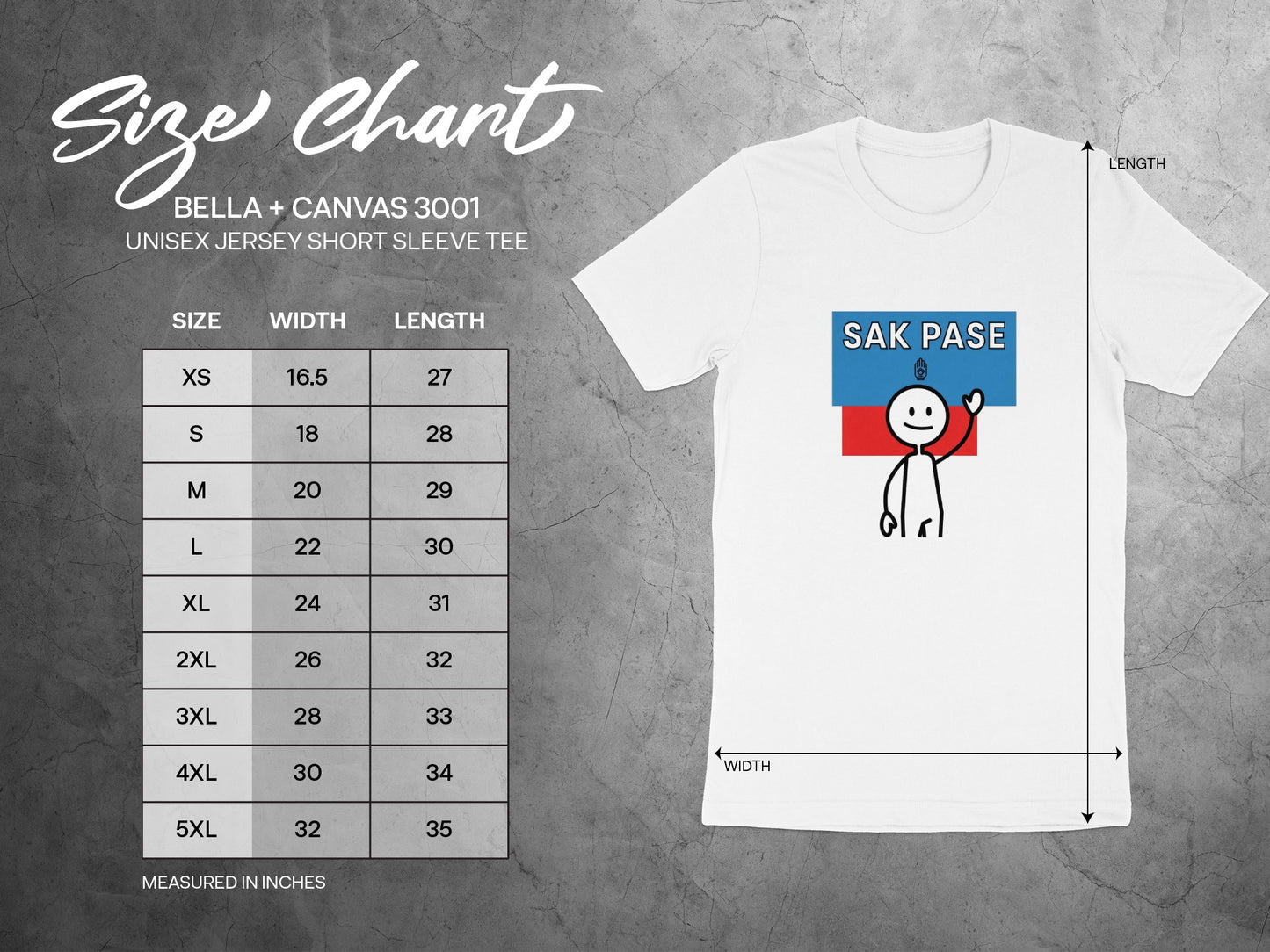 SAK PASE Bella Canvas 3001 Unisex Short Sleeve Tee