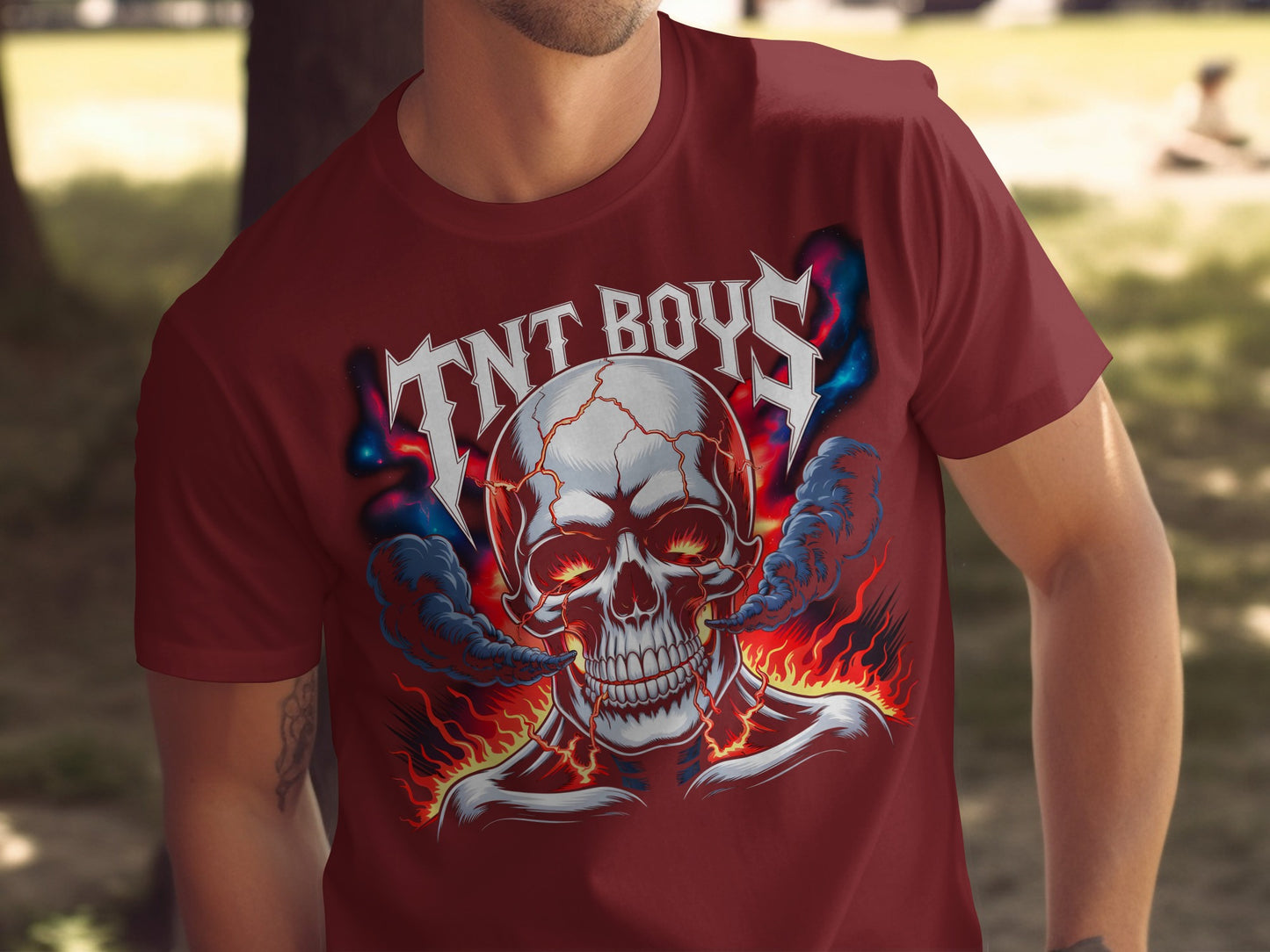 TNT Boys Skull Illustration Graphic T-Shirt