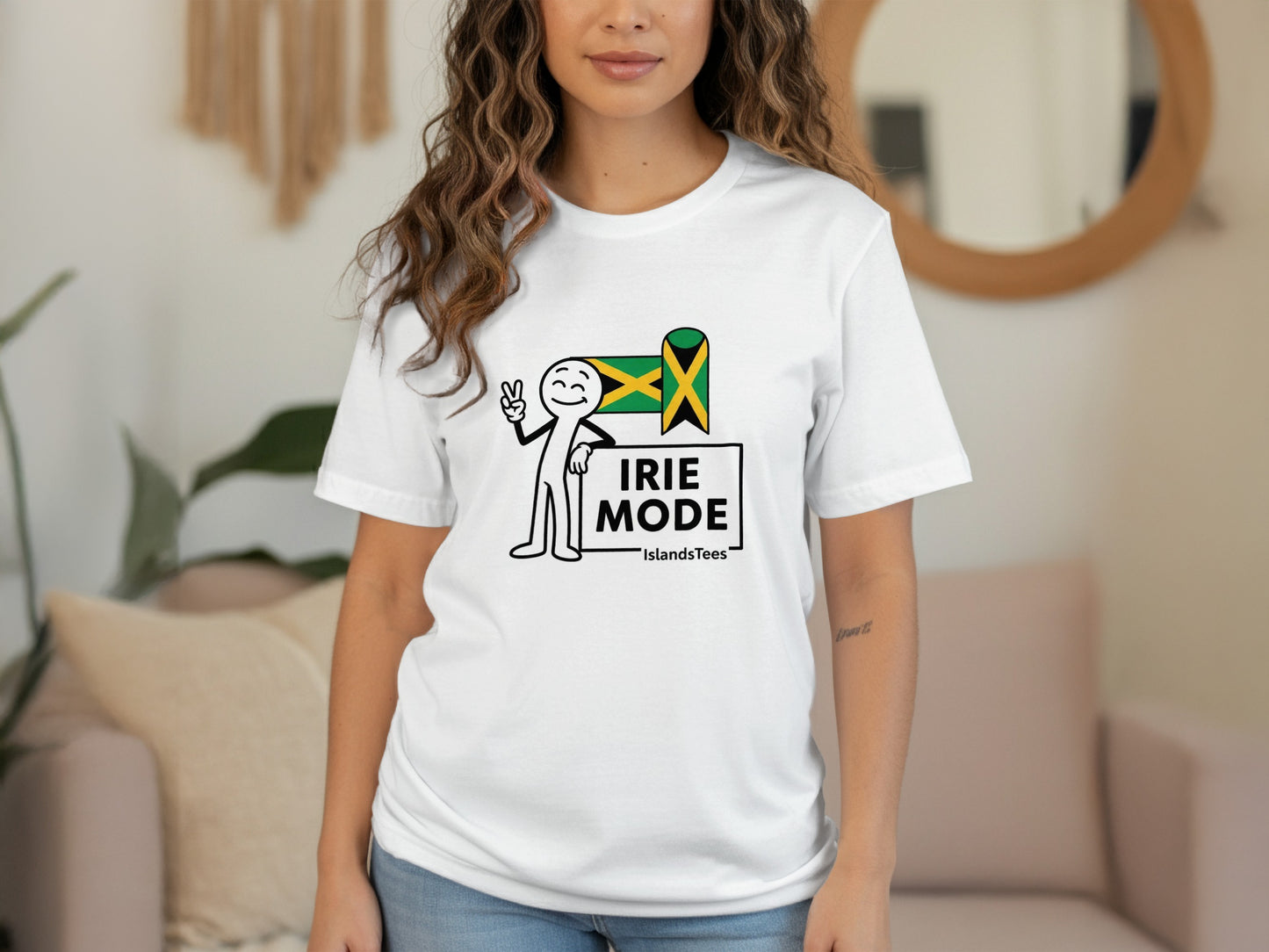 Irie Mode IslandsTees Shirt with Jamaican Flag