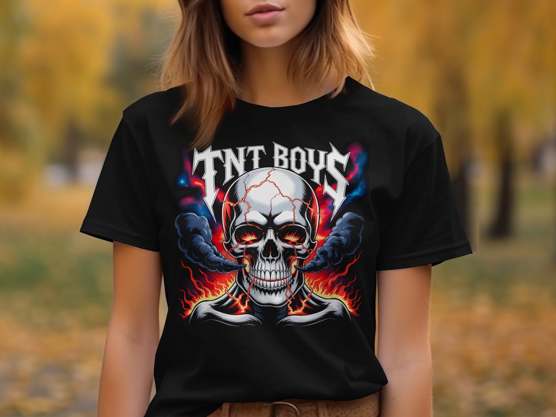 TNT Boys Skull and Smoke Graphic T-shirt