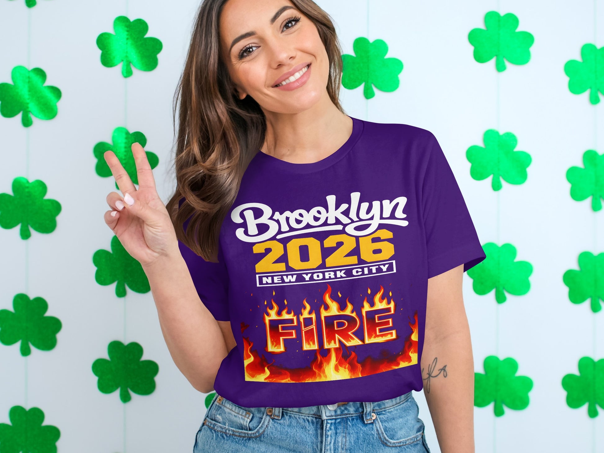 Brooklyn 2026 New York City Fire Graphic T-Shirt