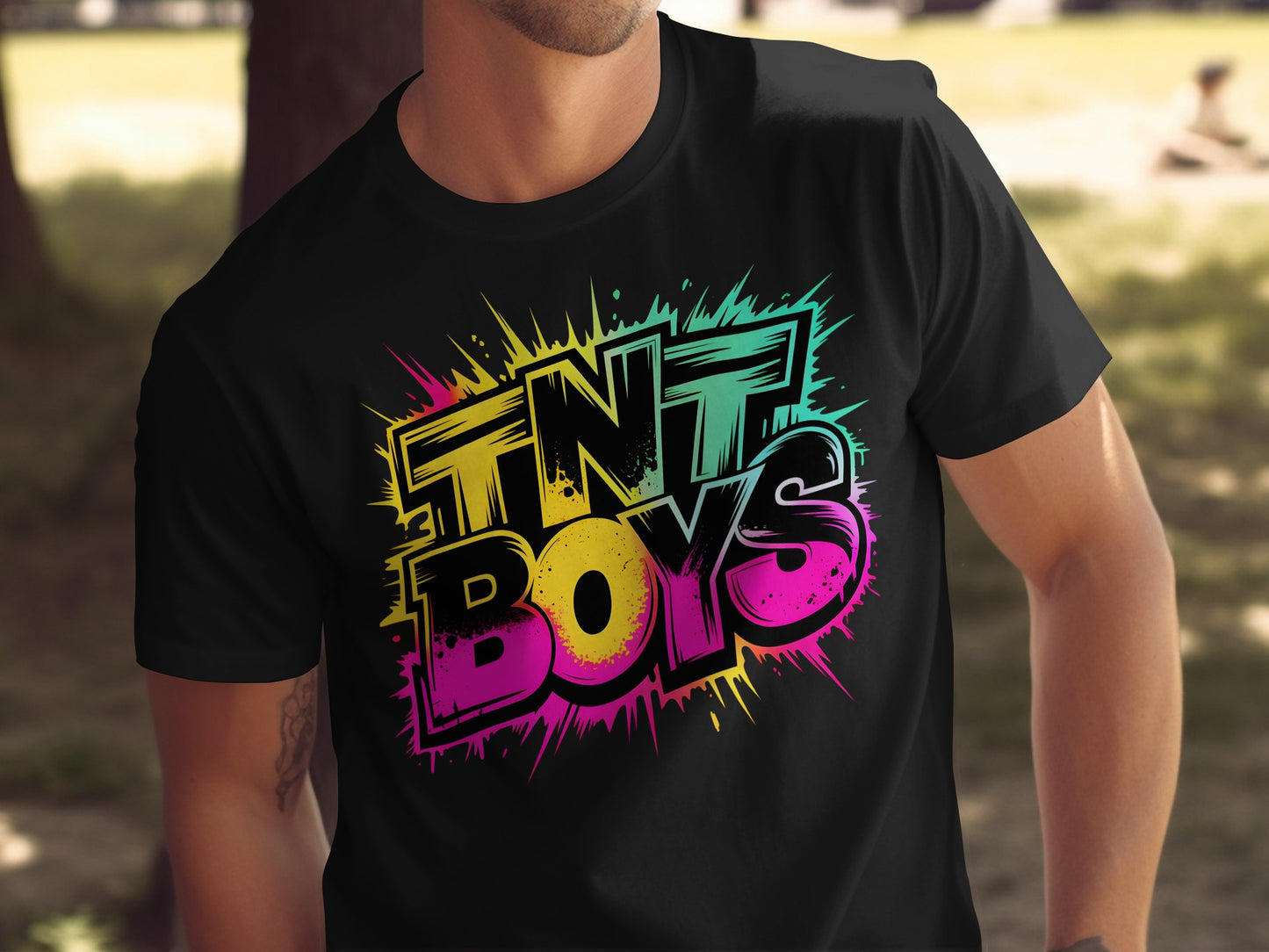 TNT Boys Colorful Graphic Print T-shirt for Unisex