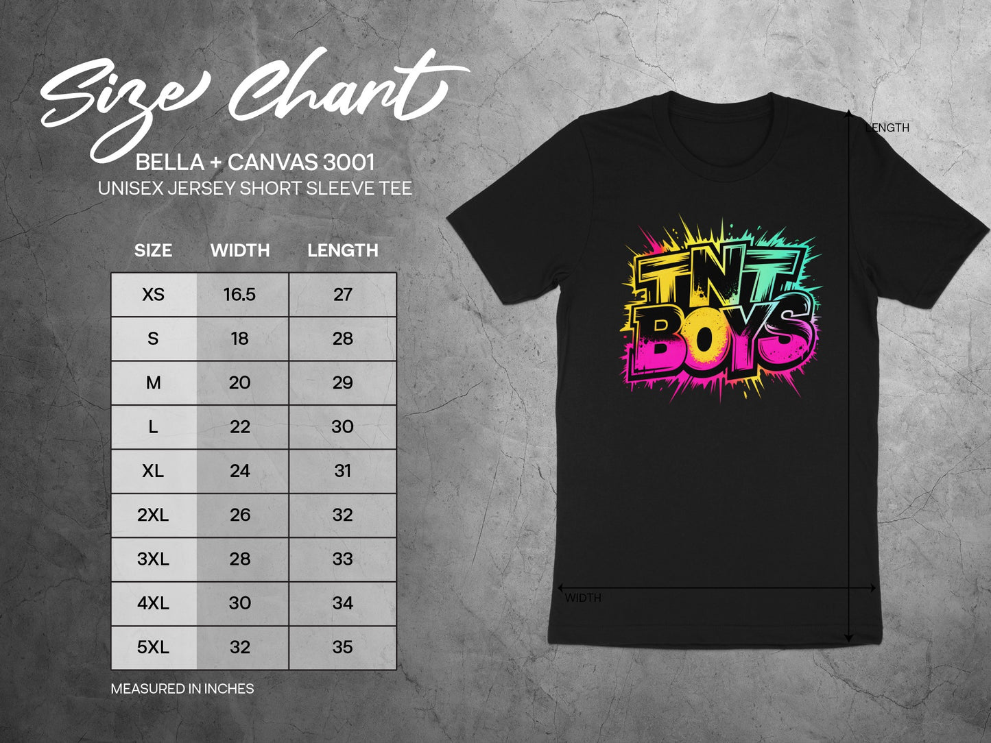 TNT Boys Graphic Bella + Canvas 3001 Unisex Jersey Tee