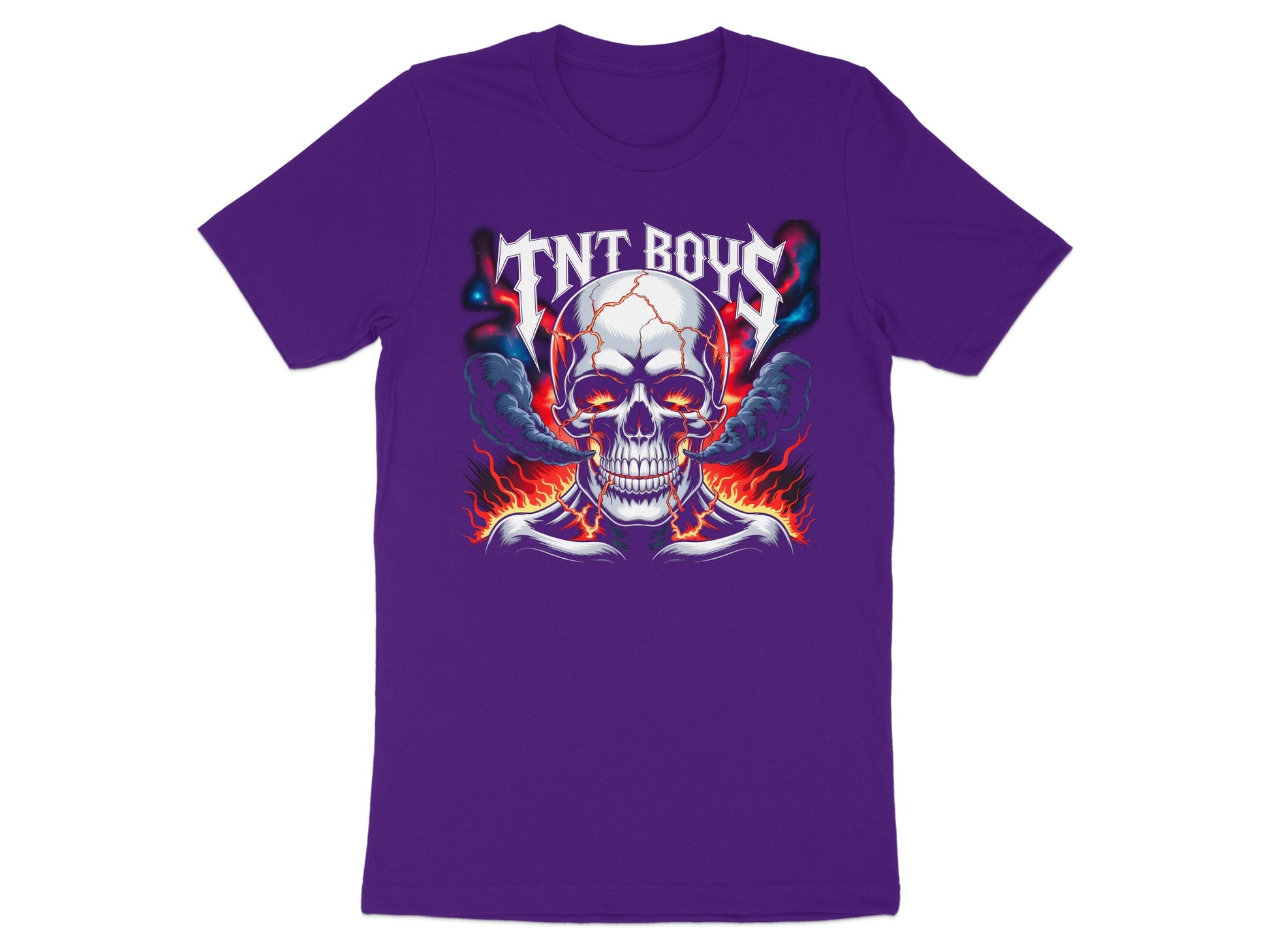 TNT Boys Skull Graphic Purple T-Shirt
