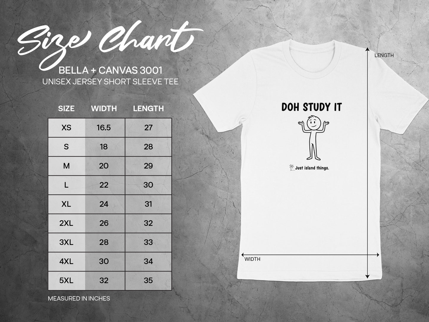 DOH STUDY IT Just Island Things Unisex Jersey Short Tee