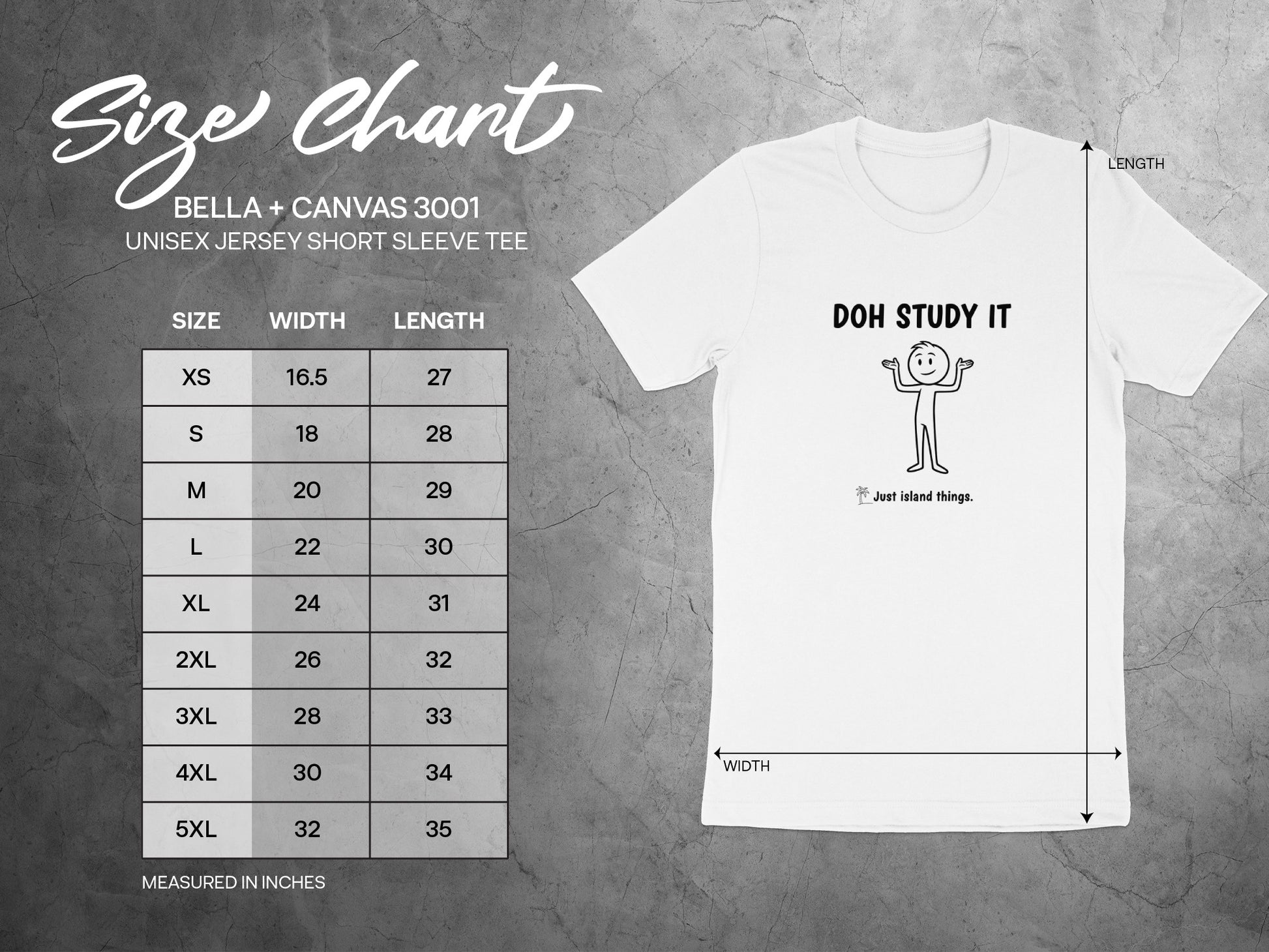 DOH STUDY IT Just Island Things Unisex Jersey Short Tee