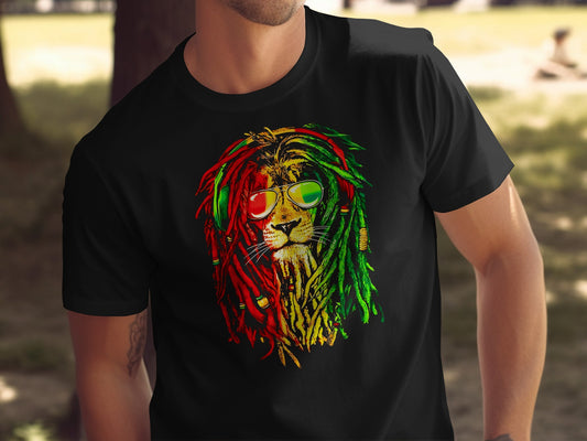 Rasta Lion Dreadlocks Sunglasses Headphones Design product type