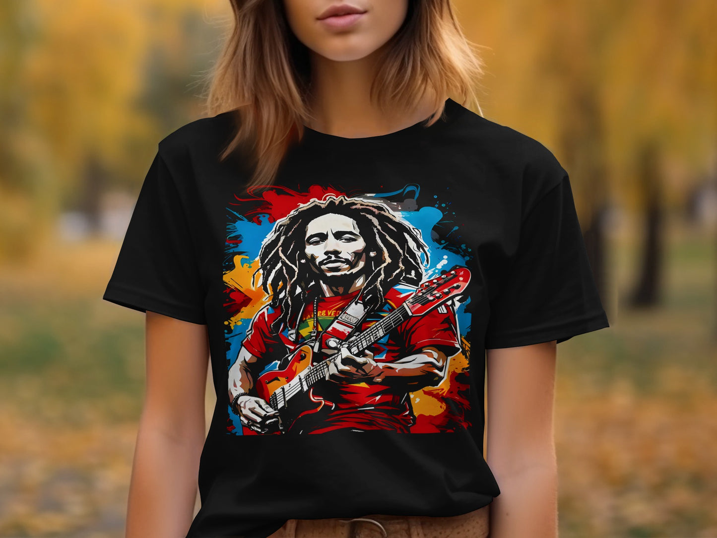 Vibrant Bob Marley Guitar Music Artwork product type