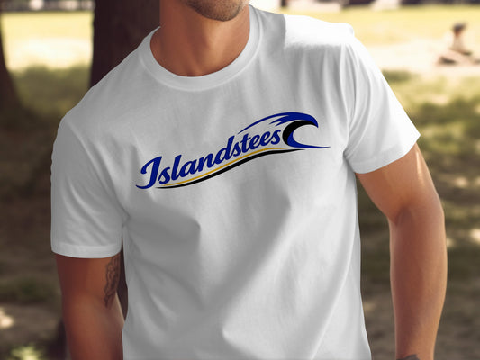 Islandstees Surf Wave Logo Printed T-shirt