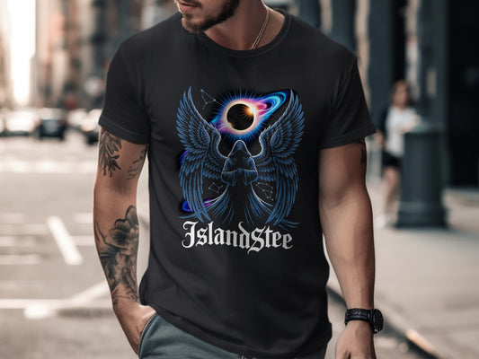 IslandStee Winged Skull Cosmic Graphic Shirt