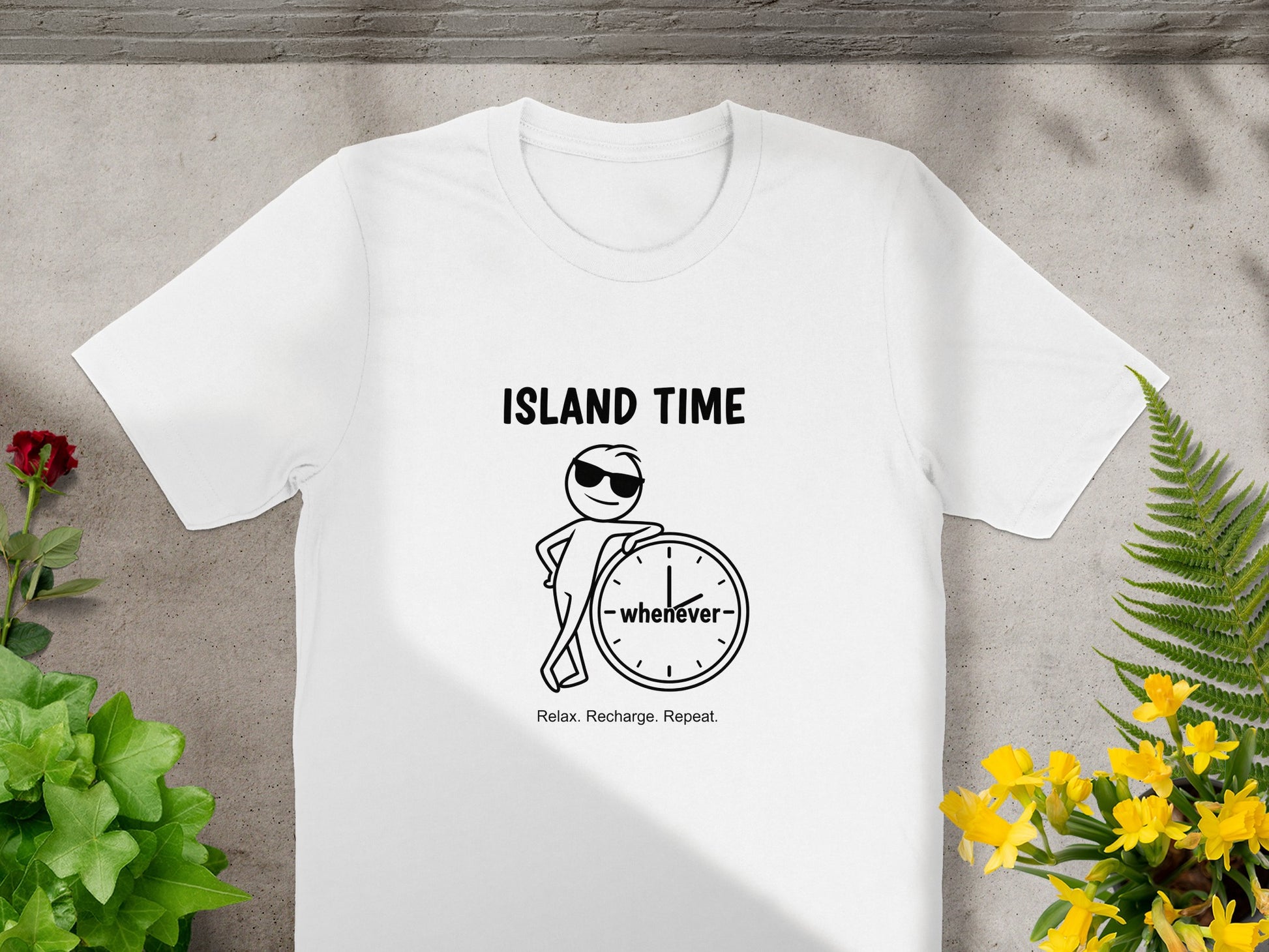 Island Time Whenever Relax Recharge Repeat Shirt