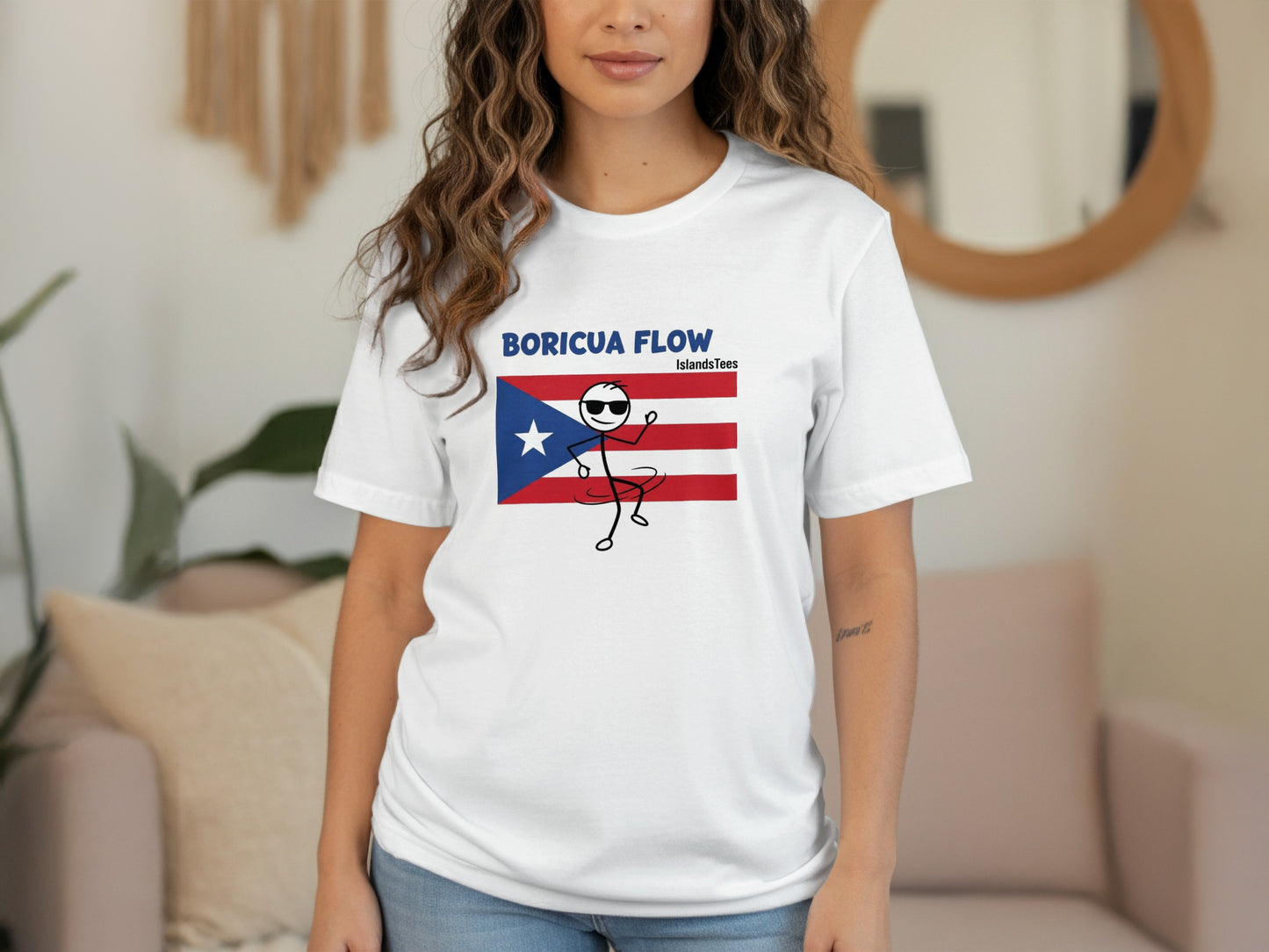 Boricua Flow T-Shirt with Puerto Rican Flag Design