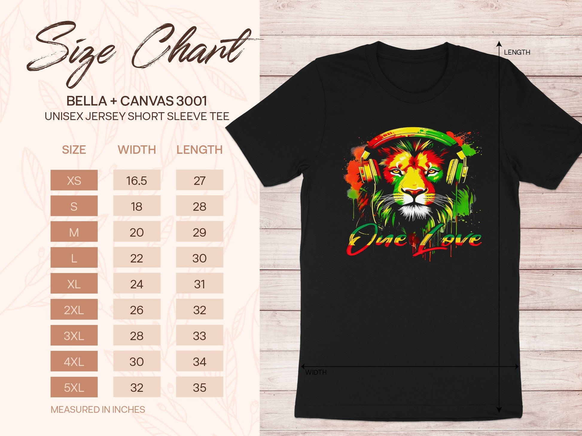 Lion Headphones Rasta One Love Tee product type