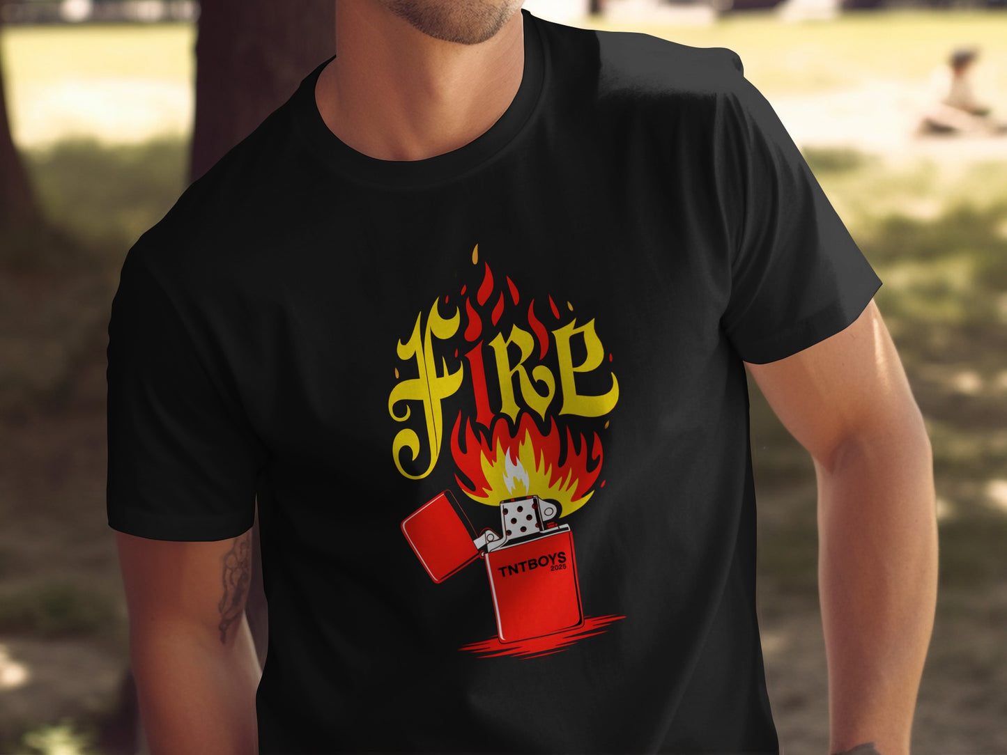 Fire TNT Boys Graphic Design T-Shirt Short Sleeve Top