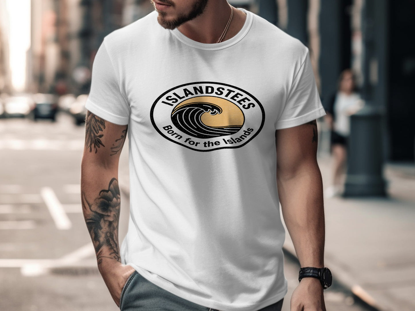 Islandstees Born for the Islands Cool Casual T-Shirt