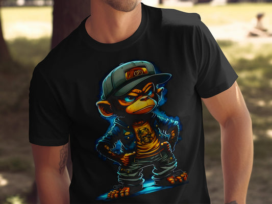 Cool Monkey Graphic Glowing Eyes Cap Jacket product type