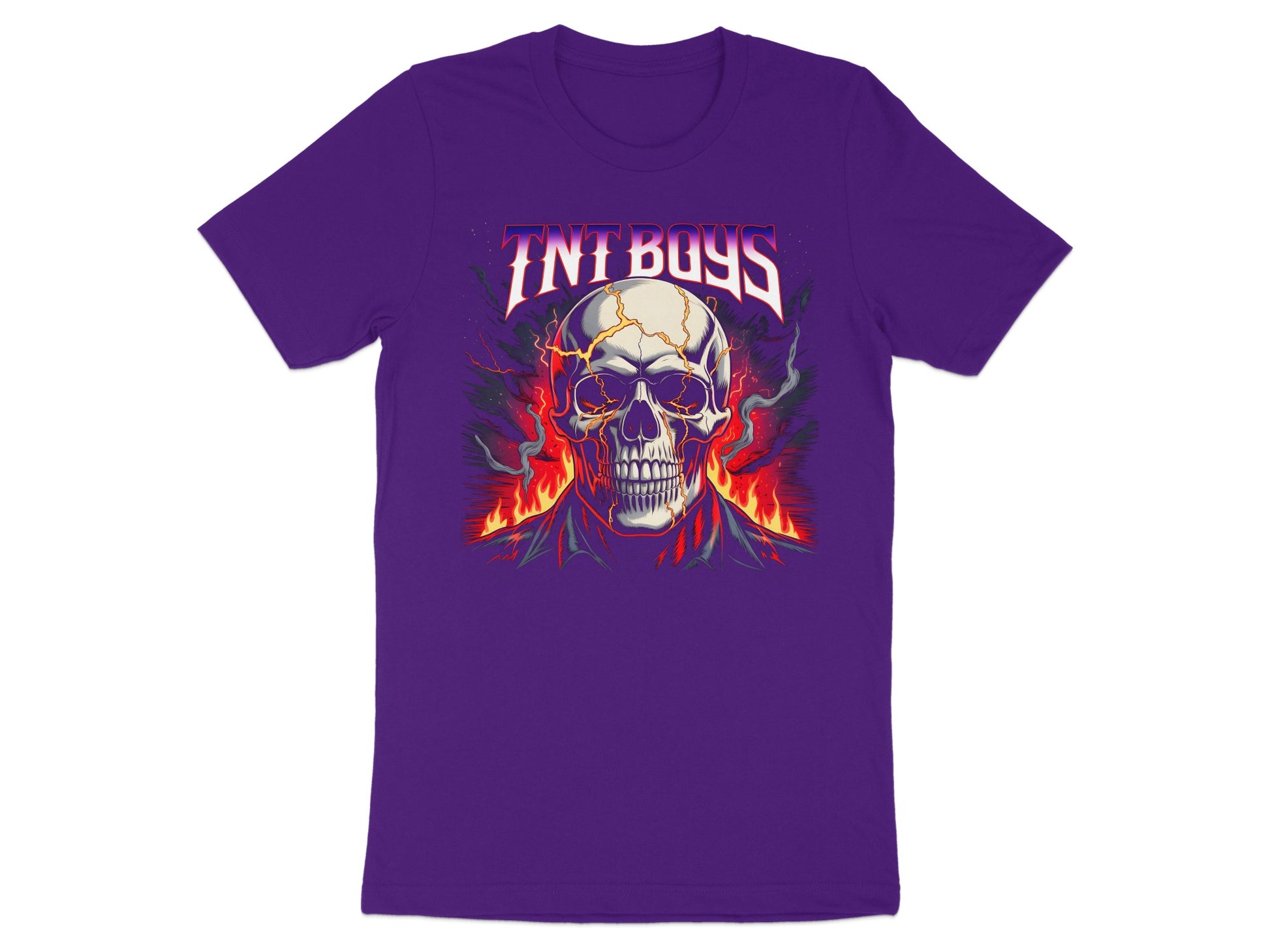TNT Boys Skull with Flames Graphic T-shirt