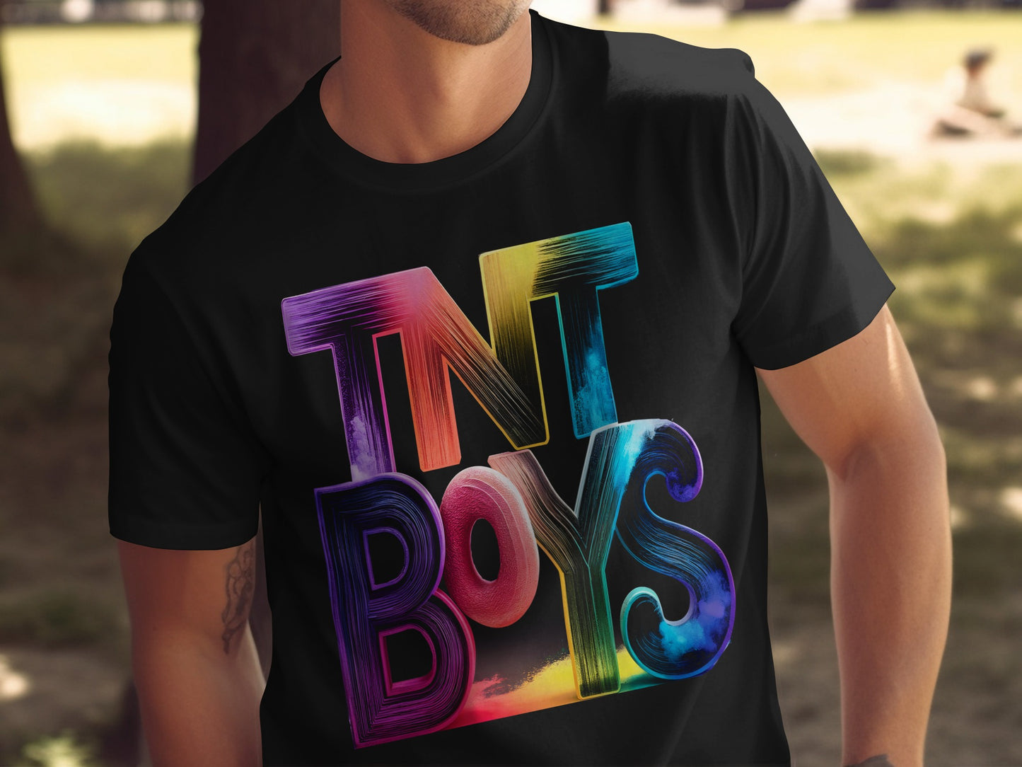 Vibrant TNT Boys Rainbow Text Graphic T-Shirt