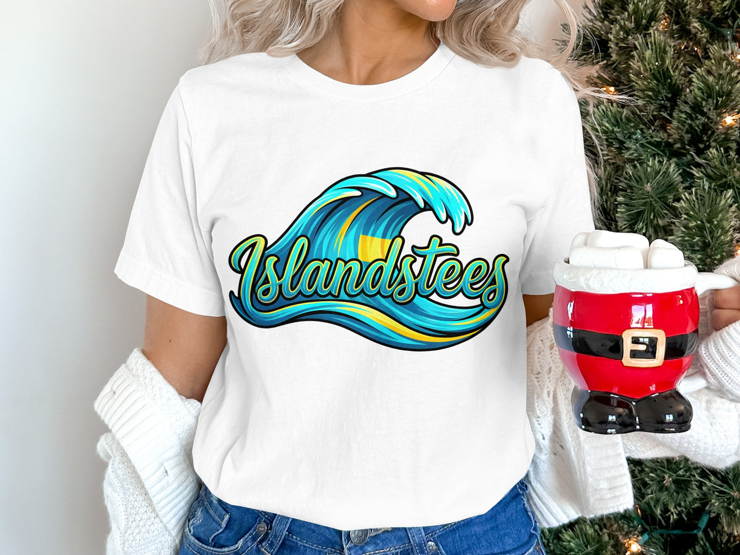 Islandstees Tropical Wave Graphic Women's Shirt