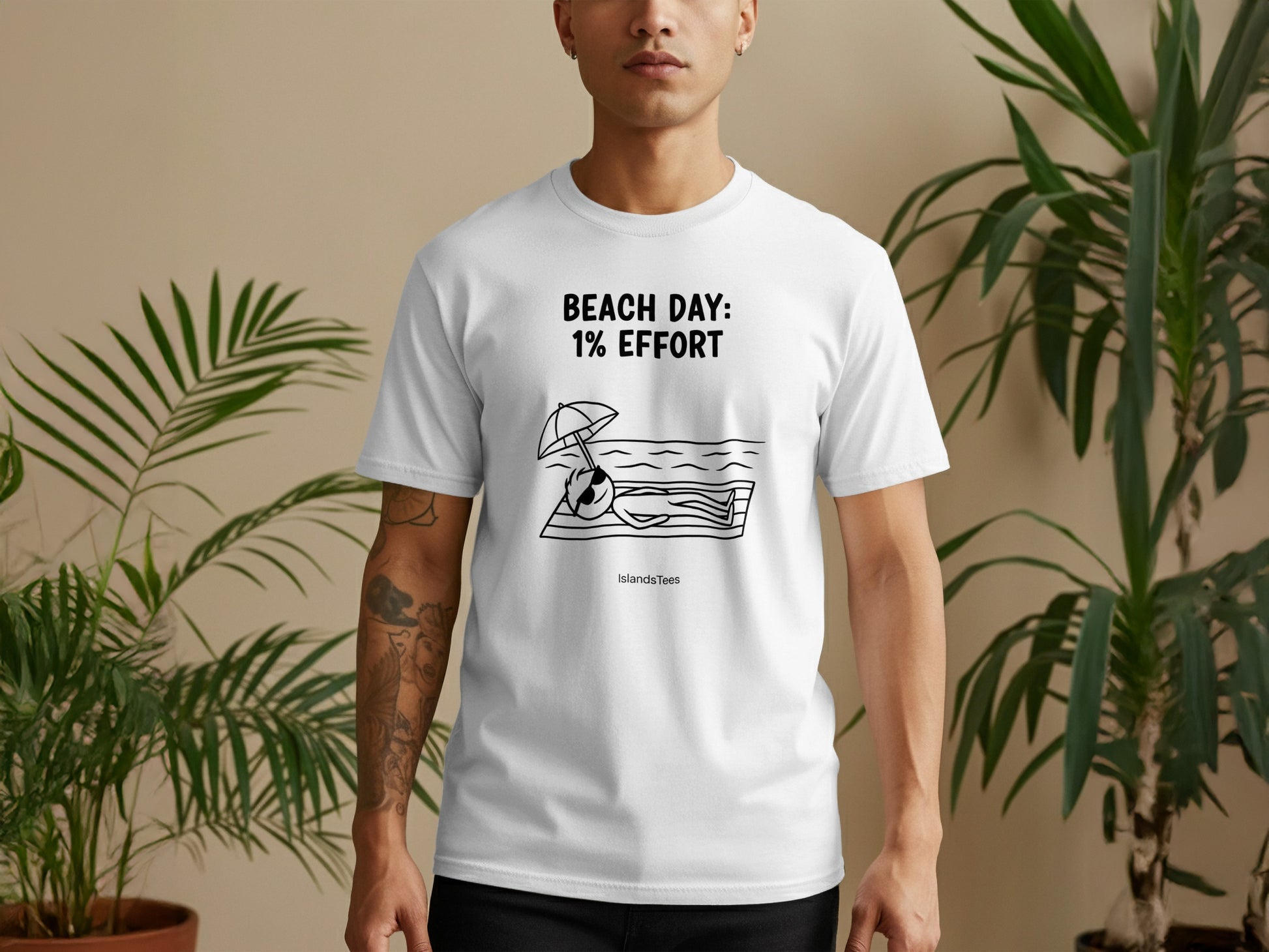 Beach Day 1% Effort Graphic Print T-Shirt