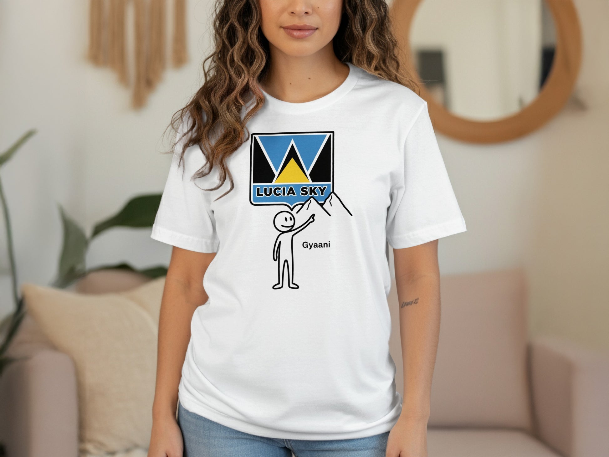 Lucia Sky Gyaani Stick Figure Graphic T-Shirt