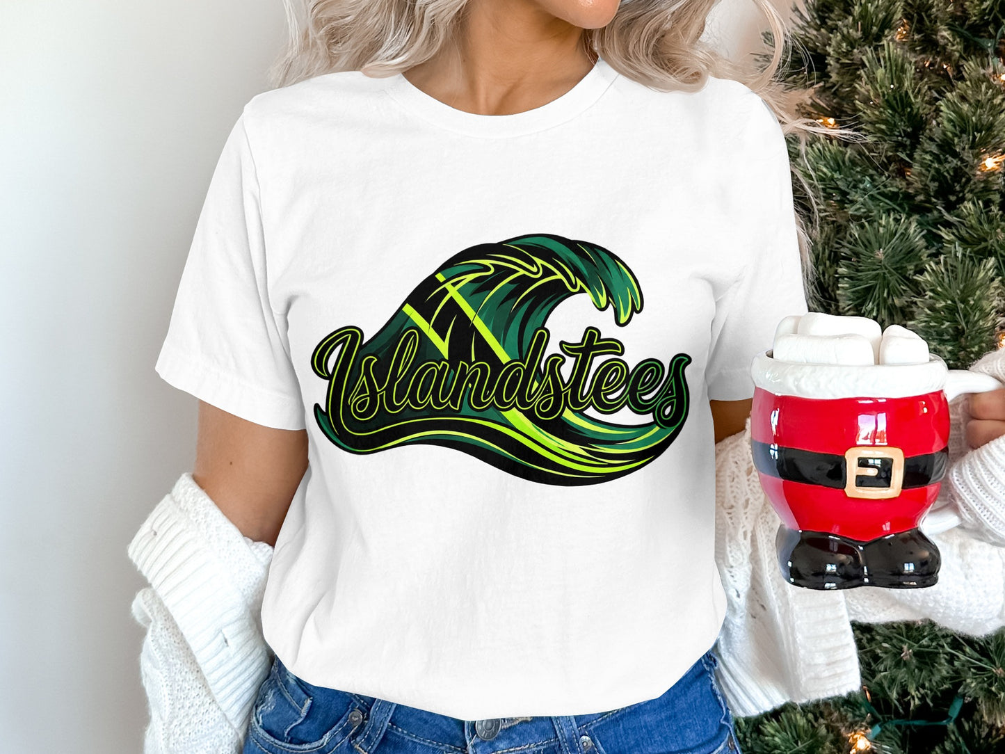 Islandstees Wave Graphic T-Shirt Christmas Mug