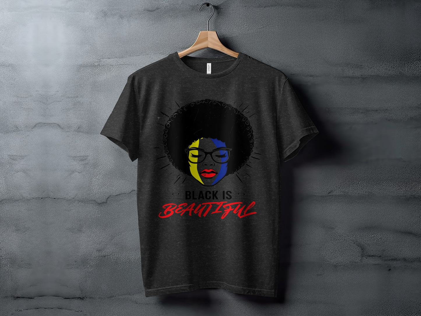 Black Is Beautiful Afro Woman Design T-Shirt