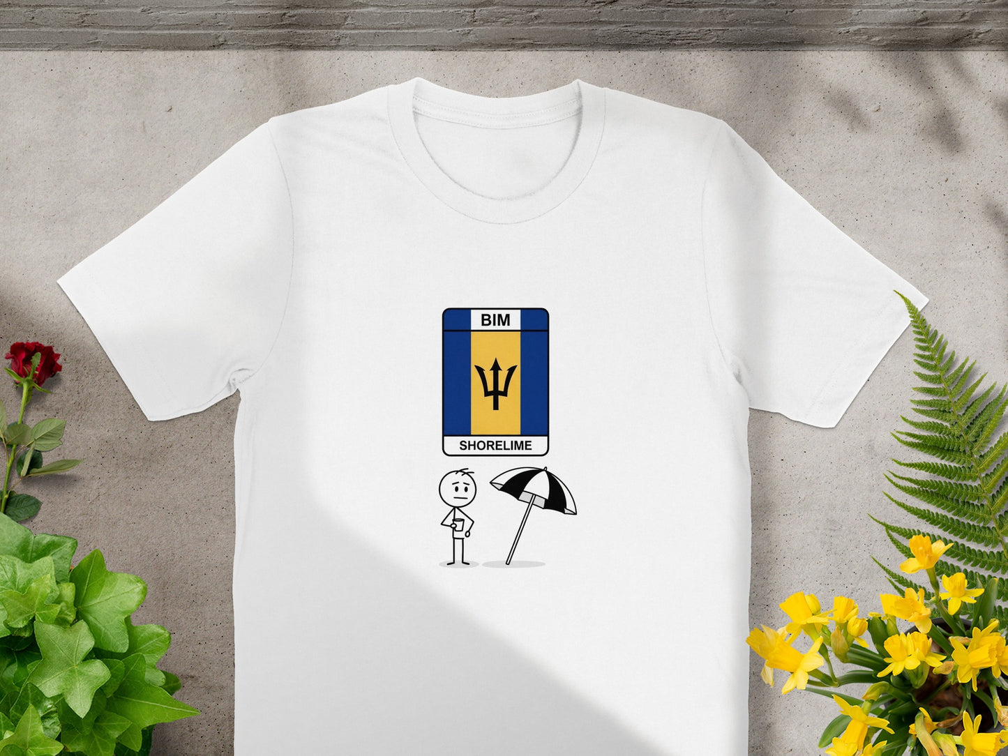 BIM Shorelime Graphic T-Shirt Fun Beach Design Shirt