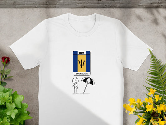 BIM Shorelime Graphic T-Shirt Fun Beach Design Shirt