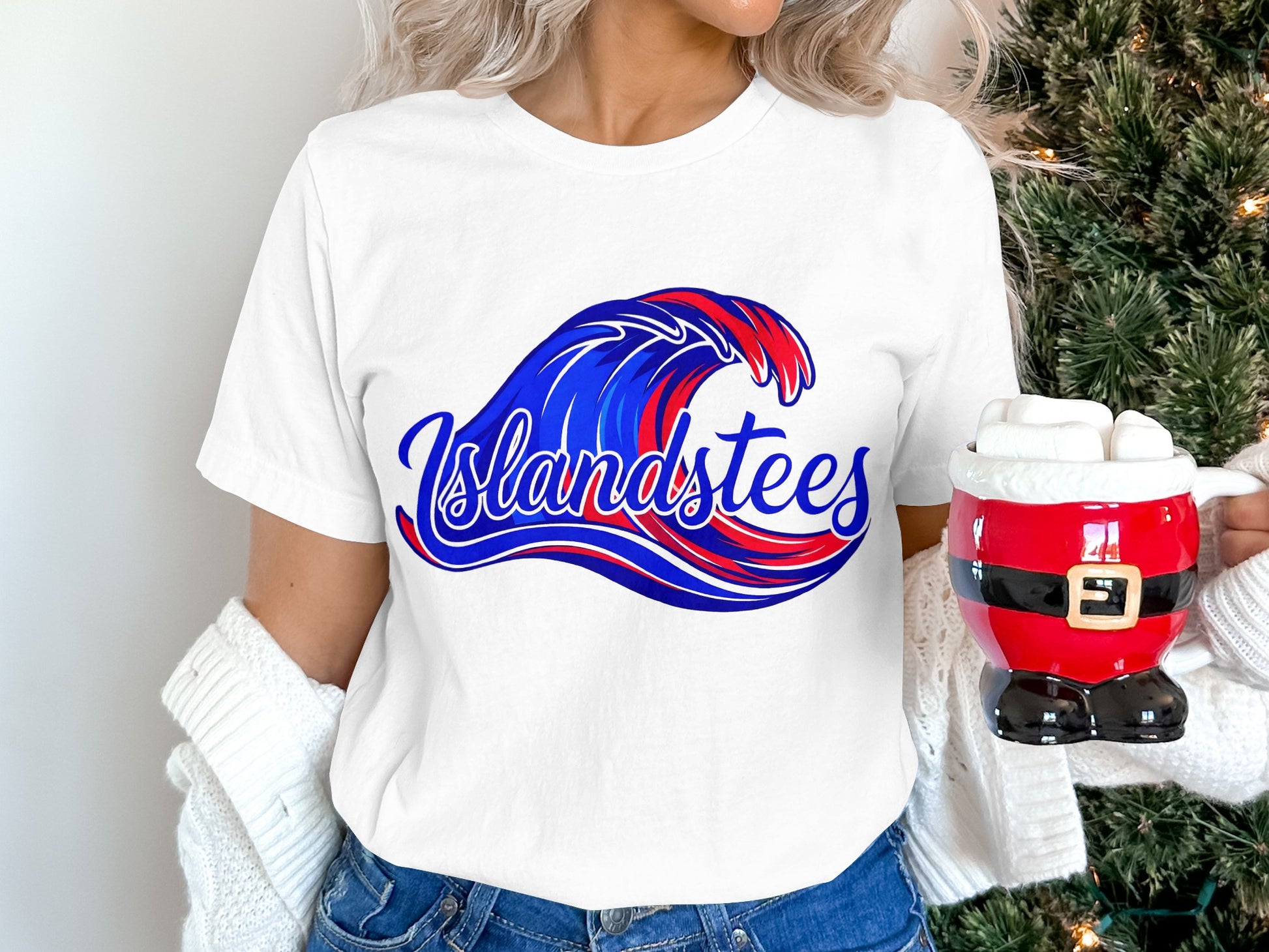 Islandstees Wave Logo Graphic Tee Shirt