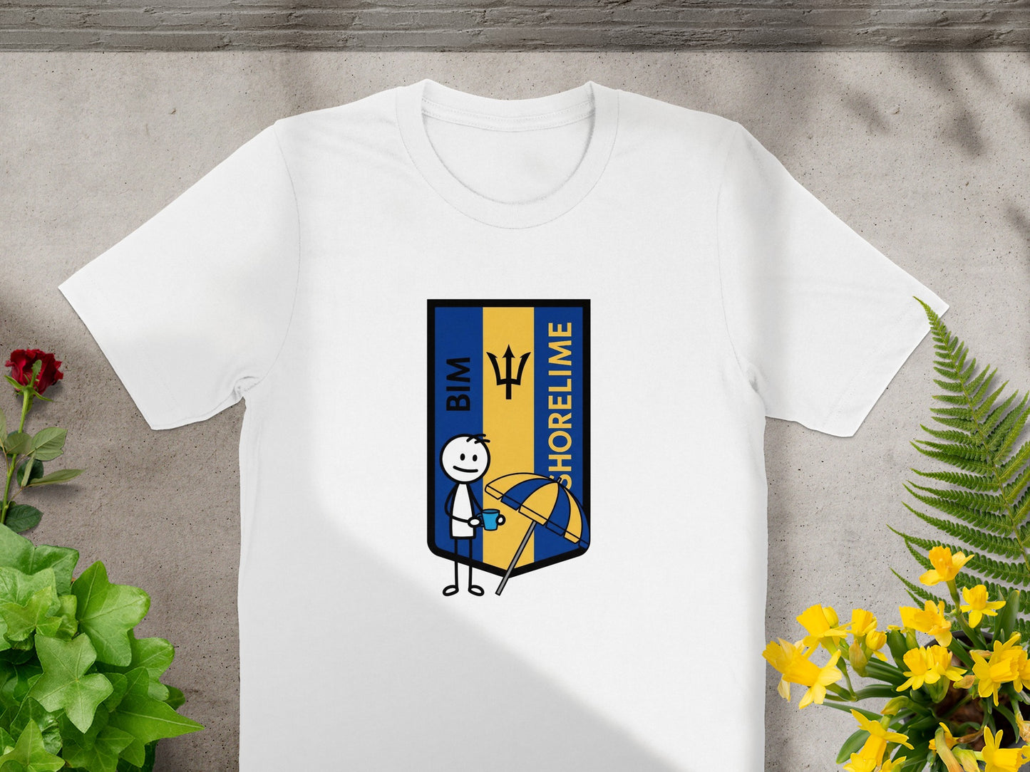 Shorelime and BIM Stick Figure Graphic T-shirt