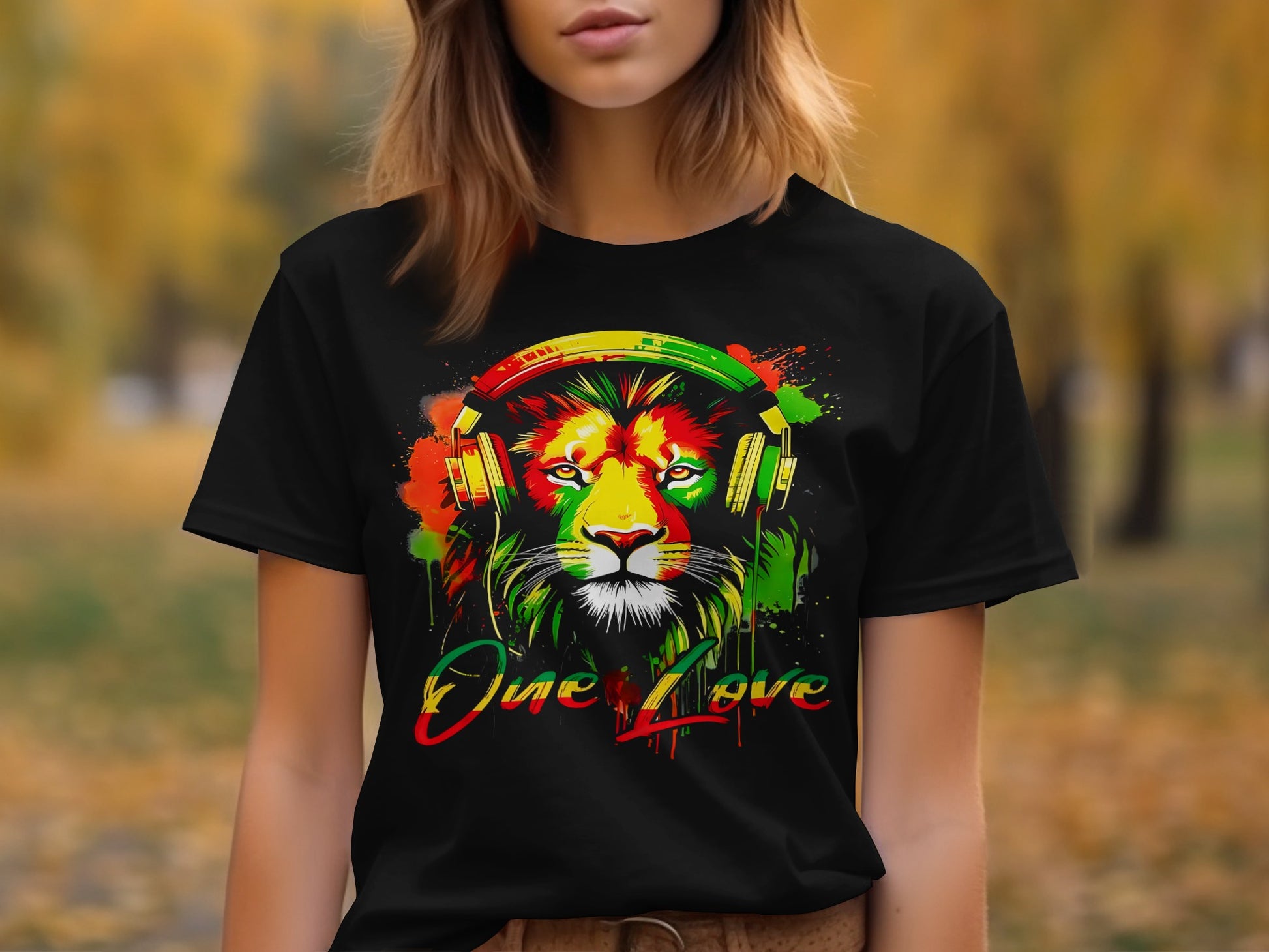 Rasta Lion Headphones One Love Design product type