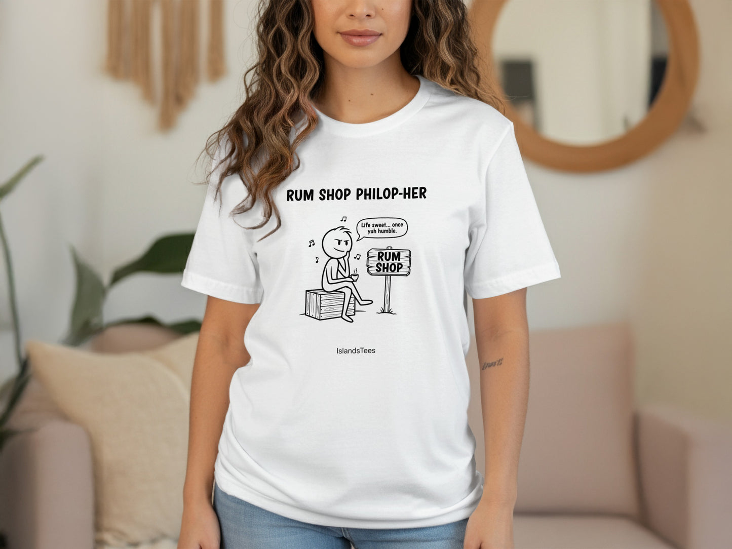 Rum Shop Philop-Her Graphic T-Shirt for Casual Wear