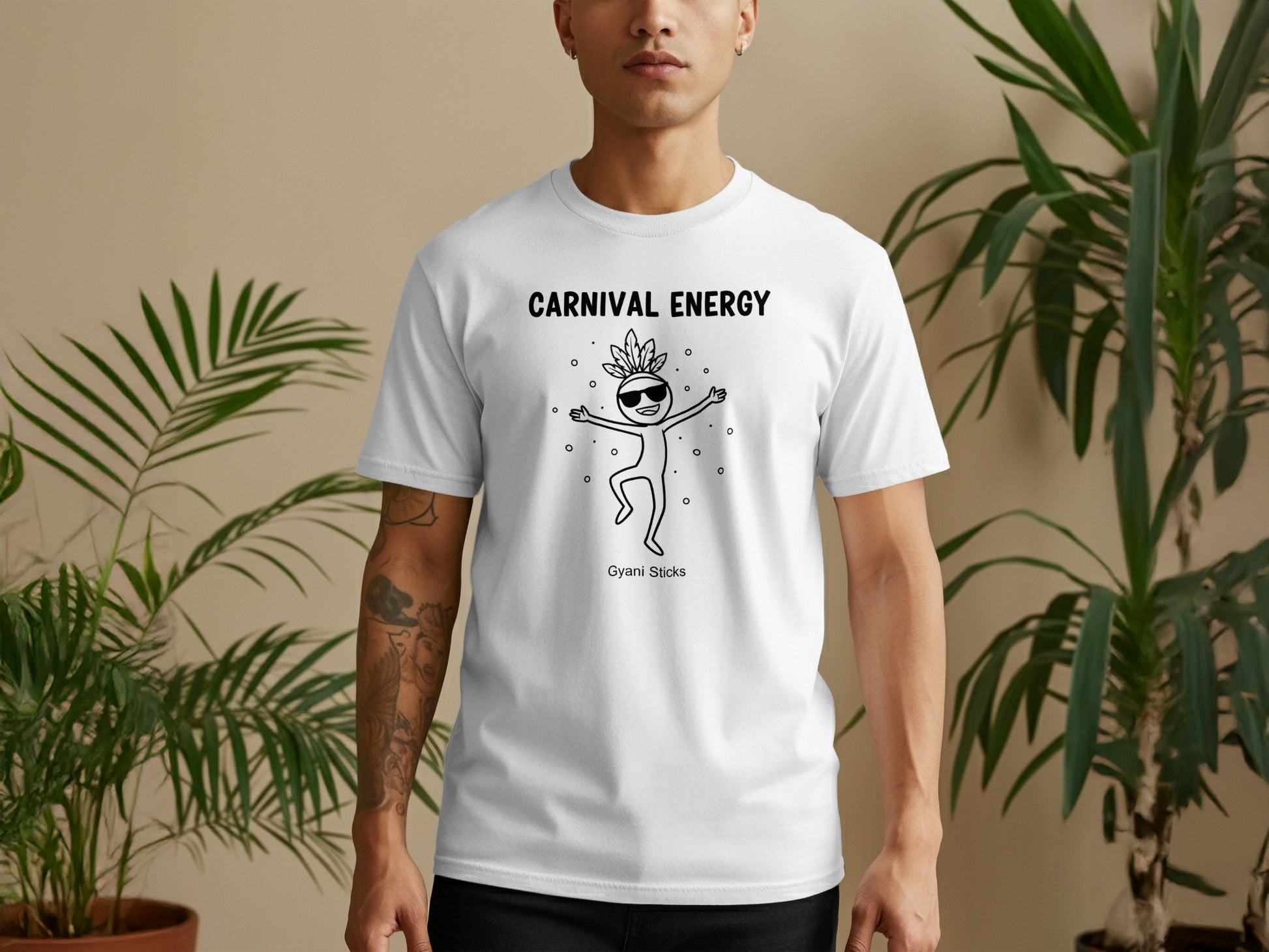 CARNIVAL ENERGY Gyani Sticks Graphic T-Shirt