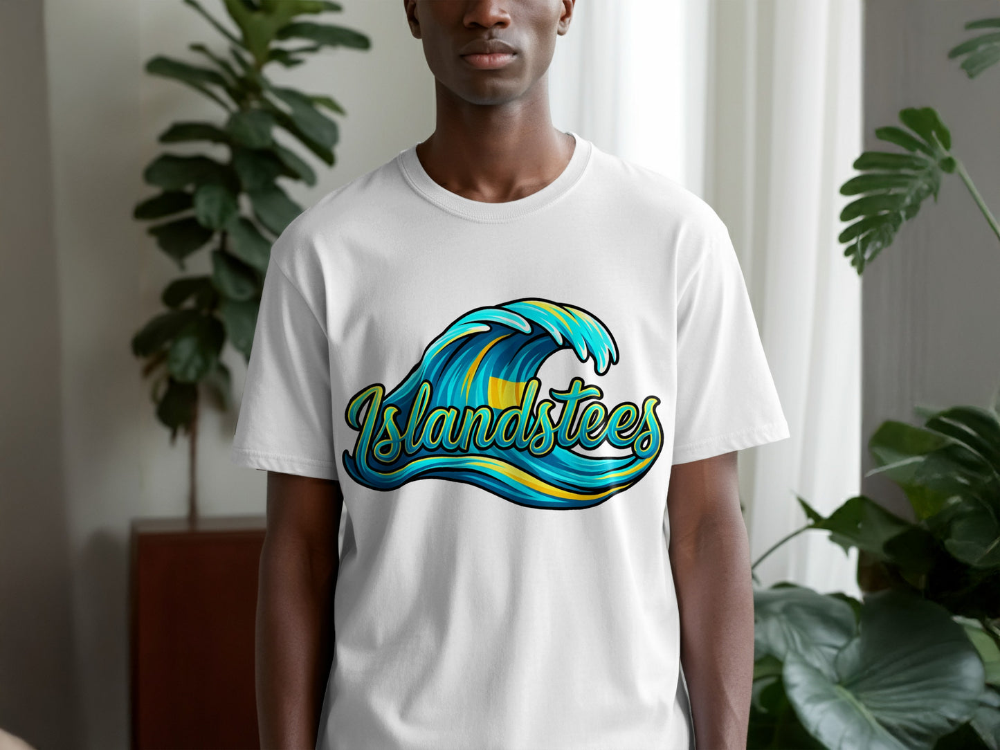 Islandstees Wave Graphic Print Shirt for Men
