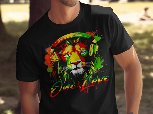 Reggae Lion Headphones One Love Rasta Colors product type