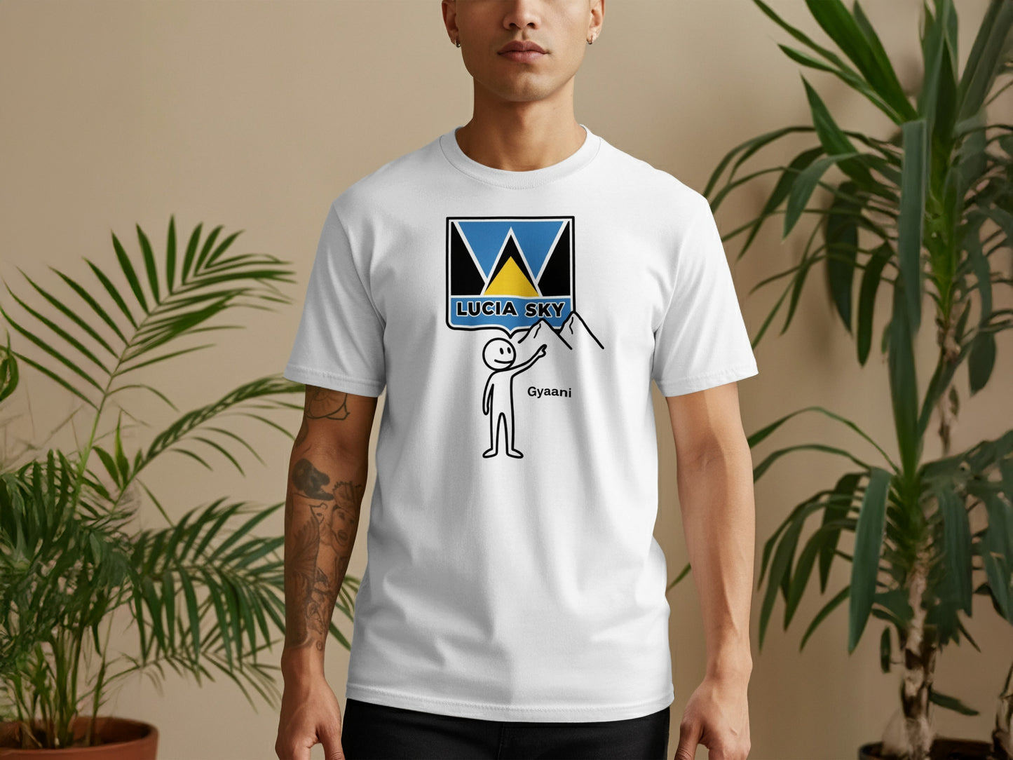 Lucia Sky Gyaani Graphic Printed White T-Shirt