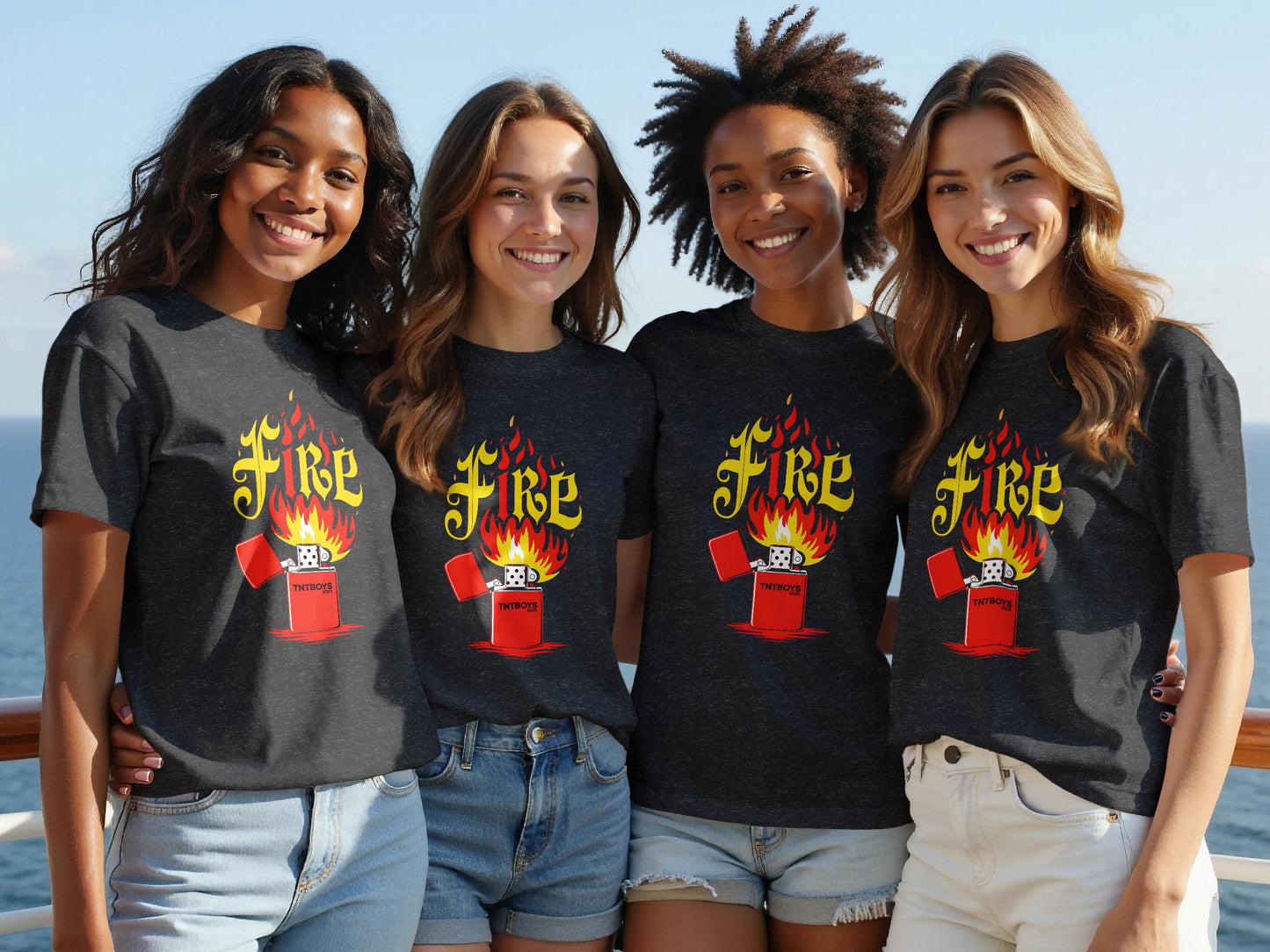 Fire TNTBOYS Graphic Short Sleeve T-Shirt