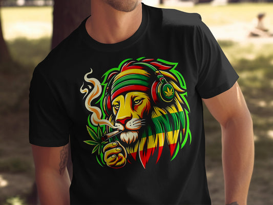 Reggae Rasta Lion Headphones Cannabis Leaf product type