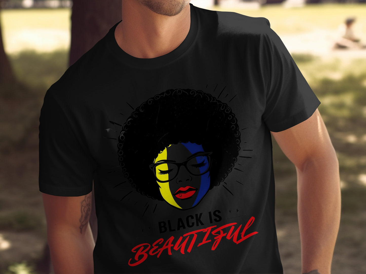Black Is Beautiful Graphic Printed T-Shirt for Stylish Look