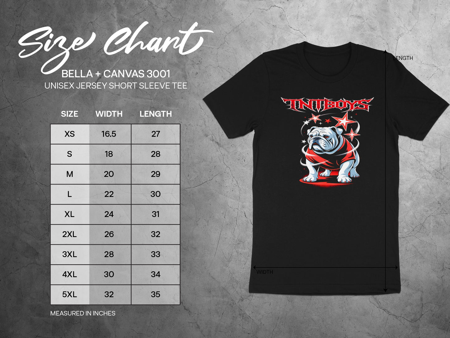 TNTBoys Bulldog Graphic Unisex Short Sleeve Tee Shirt
